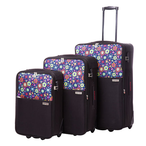 ELLA ICON TROLER NEO NEGRU CU PRINT 74x45X26 cm 1177 - Ella Icon