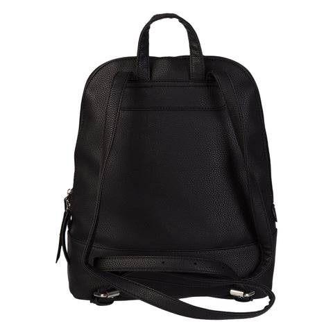 Ella Icon, Rucsac cu detaliu cu model piele de sarpe Nyssa, Negru, 35X27X13cm