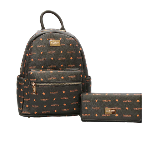 Set cu rucsac si portofel Star, Maro