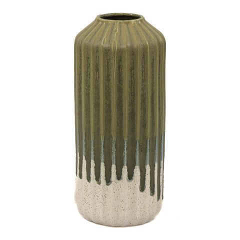 Vaza Sharp, Ceramica, Verde, 27cm