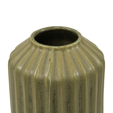 Vaza Sharp, Ceramica, Verde, 27cm