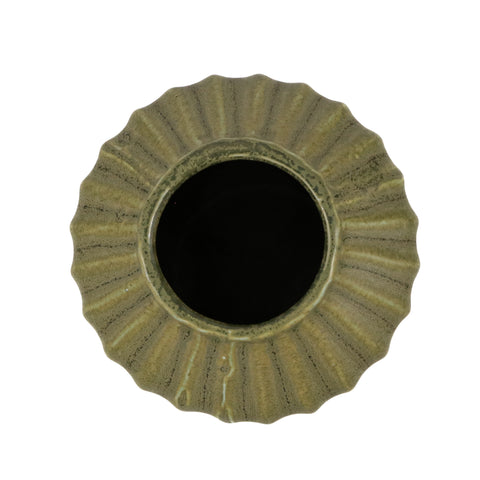 Vaza Sharp, Ceramica, Verde, 27cm