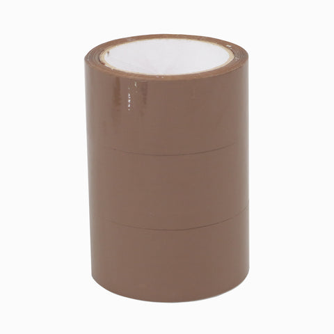 Set 3, banda adeziva de tip scotch, 4.8 cm x 50 m, maro