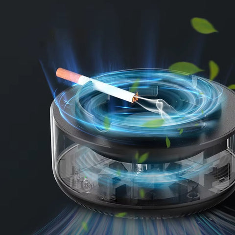 Scrumieră electrică 2 în 1 cu purificare a aerului albă 13.5 cm alb