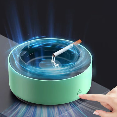 Scrumieră electrică 2 în 1 cu purificare a aerului gri 13.5 cm