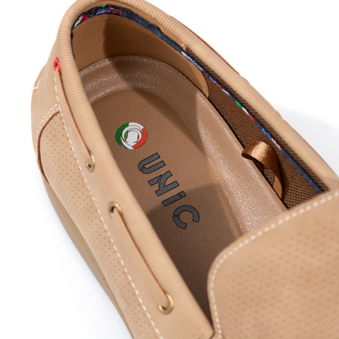 Mocasini barbatesti, Unic, Zefir, piele ecologica, bej