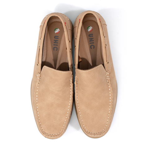 Mocasini barbatesti, Unic, Zefir, piele ecologica, bej