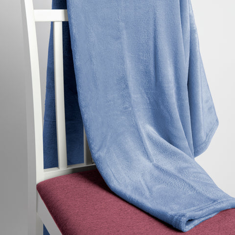 Patura Ella Home, calduroasa si moale, Poliester, Albastru, 170x130cm