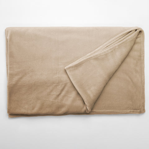 Patura Ella Home, calduroasa si moale, Poliester, Bej, 170x130cm
