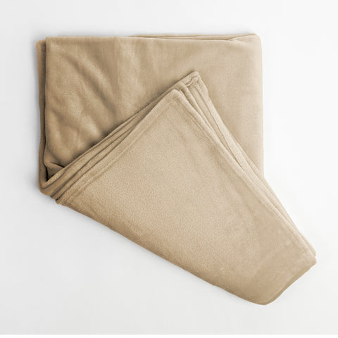 Patura Ella Home, calduroasa si moale, Poliester, Bej, 170x130cm