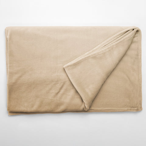 Patura Ella Home, calduroasa si moale, Poliester, Crem, 170x130cm