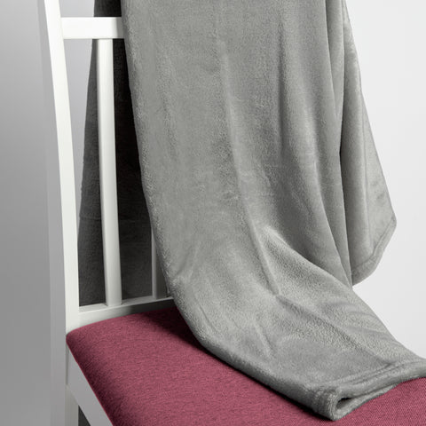 Patura Ella Home, calduroasa si moale, Poliester, Gri, 170x130cm