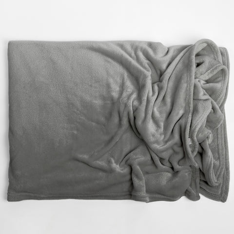 Patura Ella Home, calduroasa si moale, Poliester, Gri, 170x130cm