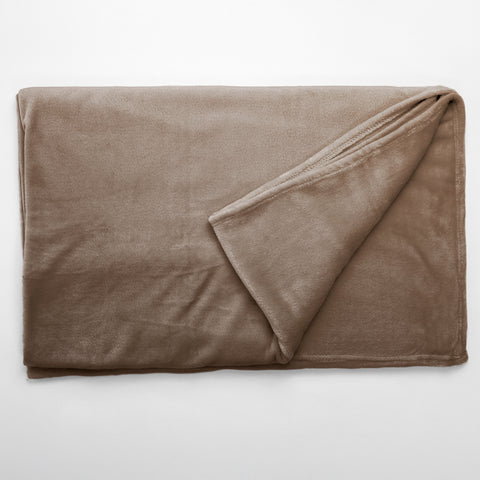 Patura Ella Home, calduroasa si moale, Poliester, Cafeniu, 170x130cm