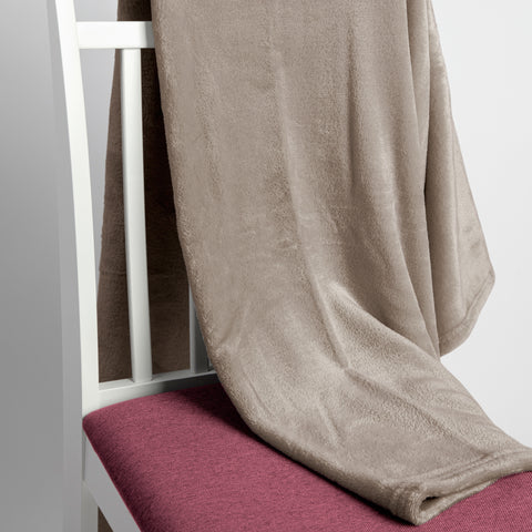 Patura Ella Home, calduroasa si moale, Poliester, Cafeniu, 170x130cm