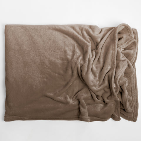 Patura Ella Home, calduroasa si moale, Poliester, Cafeniu, 170x130cm
