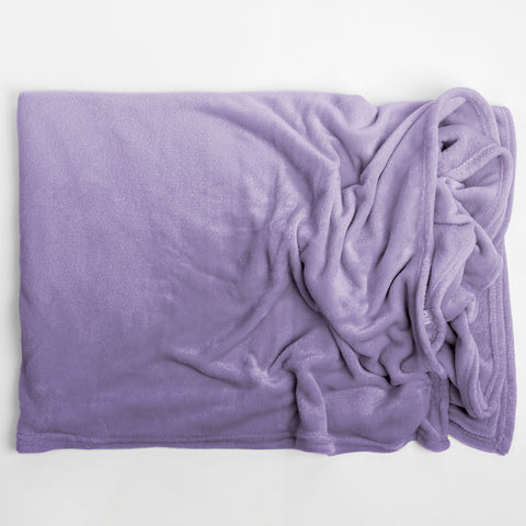 Patura Ella Home, calduroasa si moale, Poliester, Mov, 170x130cm
