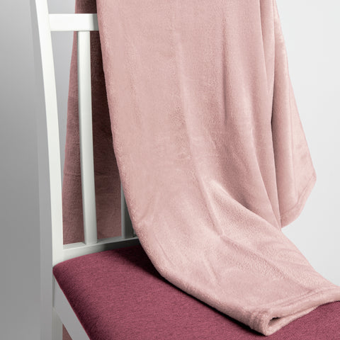 Patura Ella Home, calduroasa si moale, Poliester, Roz, 170x130cm