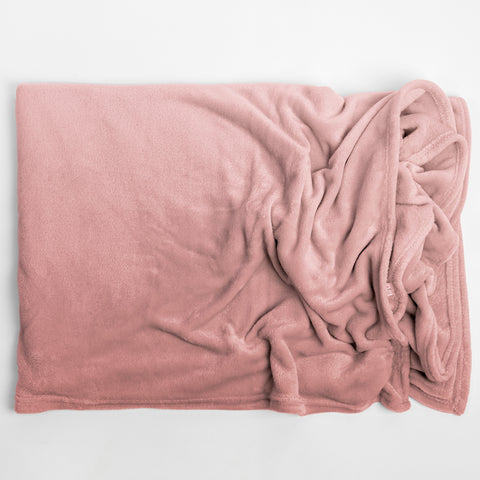 Patura Ella Home, calduroasa si moale, Poliester, Roz, 170x130cm
