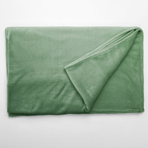 Patura Ella Home, calduroasa si moale, Poliester, Verde, 170x130cm
