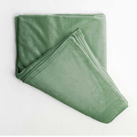 Patura Ella Home, calduroasa si moale, Poliester, Verde, 170x130cm