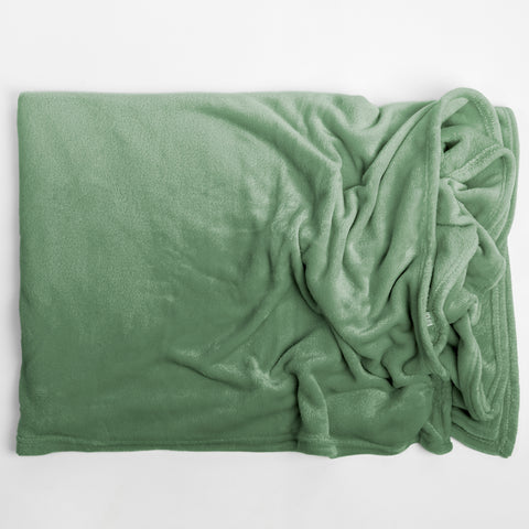 Patura Ella Home, calduroasa si moale, Poliester, Verde, 170x130cm