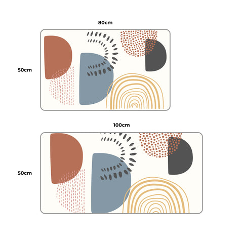 Set 2 covorase de baie Ella Home Visual, poliester, multicolor, 50x80cm si 50x100cm