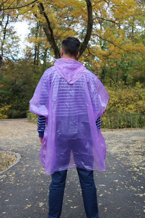 Pelerina de Ploaie - Model Poncho - Mov - BSP Guard
