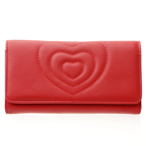 Ella Icon - Portofel De Dama Heart, Rosu, 11x21x2cm