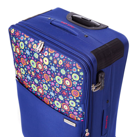 ELLA ICON TROLER NEO ALBASTRU CU PRINT 74x45X26 cm 1246 - Ella Icon