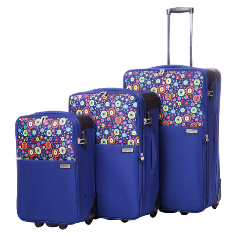 ELLA ICON TROLER NEO ALBASTRU CU PRINT 74x45X26 cm 1246 - Ella Icon