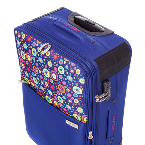 ELLA ICON TROLER NEO ALBASTRU CU PRINT 64x40x23 cm 1247 - Ella Icon