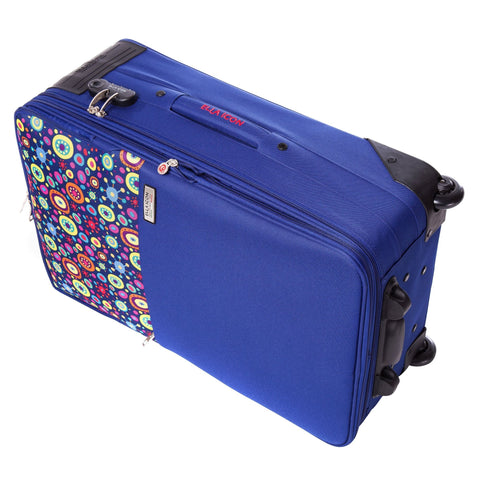 ELLA ICON TROLER NEO ALBASTRU CU PRINT 64x40x23 cm 1247 - Ella Icon