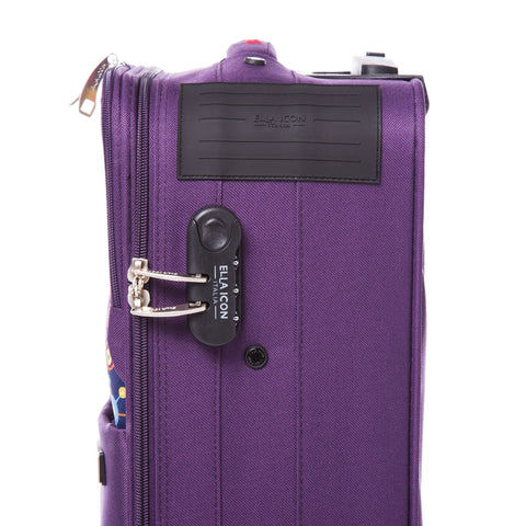 ELLA ICON TROLER NEO MOV CU PRINT 54x35x17 cm 1251 - Ella Icon