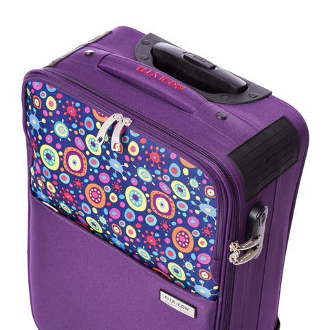 ELLA ICON TROLER NEO MOV CU PRINT 54x35x17 cm 1251 - Ella Icon
