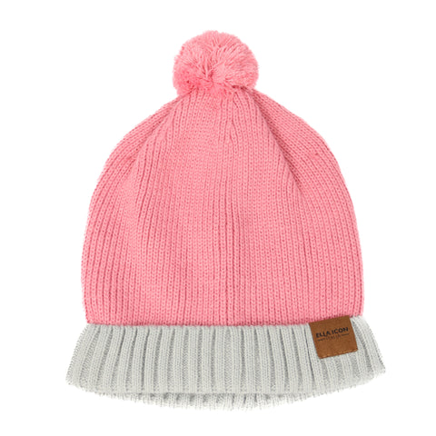 Set Iarna pentru dama, Ella Icon, Shine, Caciula, Fular, Manusi, Roz