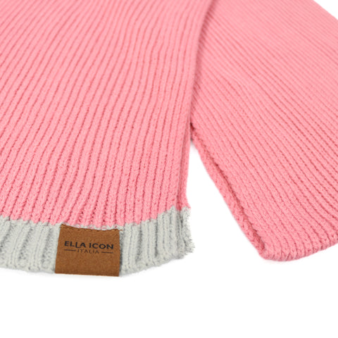 Set Iarna pentru dama, Ella Icon, Shine, Caciula, Fular, Manusi, Roz