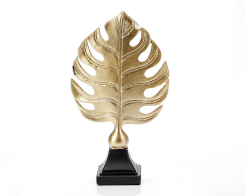 Statueta "Leaf " Gold din rasina