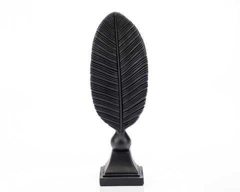 Statueta "Feather" Black din rasina