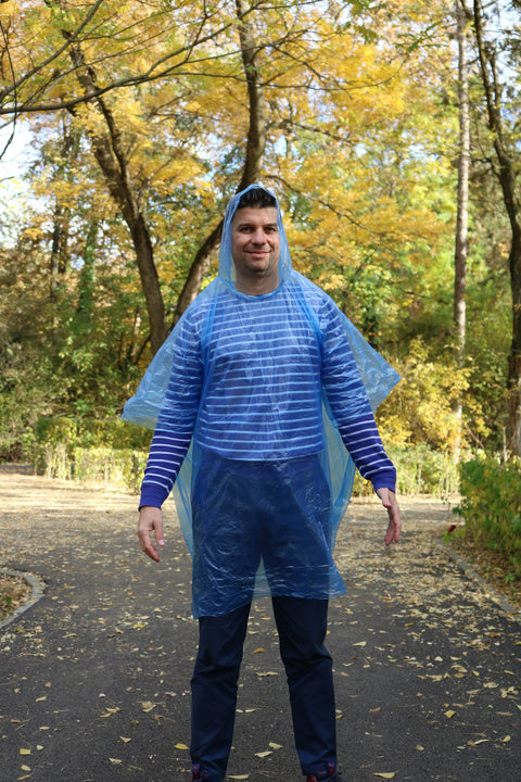 Pelerina de Ploaie - Model Poncho - Albastru - BSP Guard