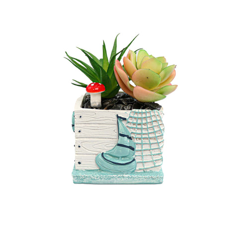 Aranjament Sailing Vessel, Verde, Plastic, 11Cm
