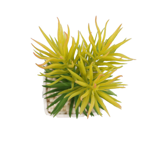 Aranjament Floral Artificial, Verde, Plastic, 17Cm