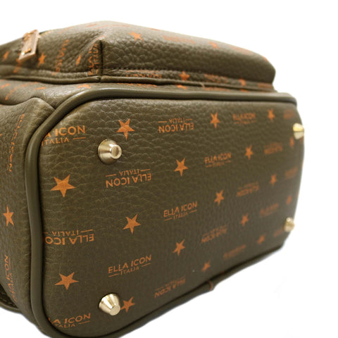 Rucsac Ella Icon de dama, Star, Verde Bronze, 33x27x14cm