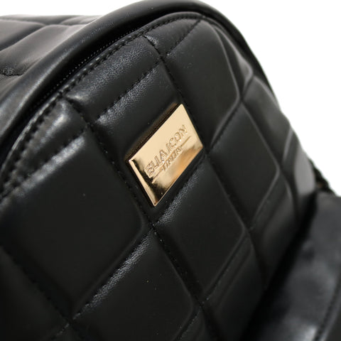 Rucsac Ella Icon de dama, Luxury, Negru, 26.5x14x31.5cm