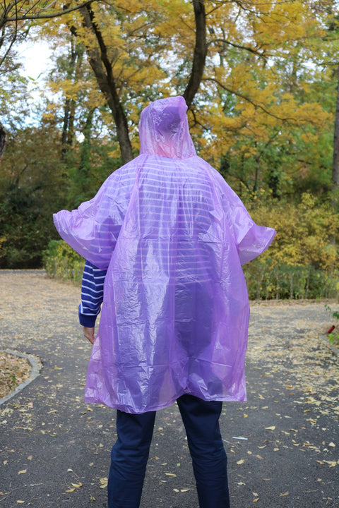 Pelerina de Ploaie - Model Poncho - Mov - BSP Guard