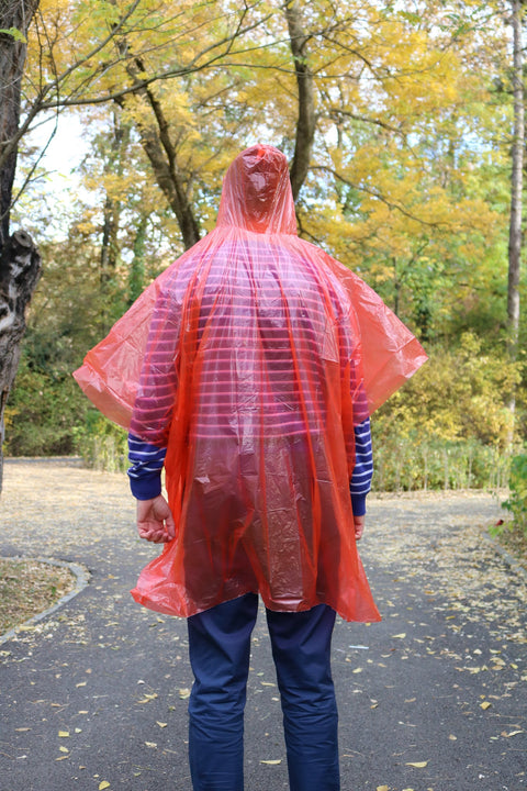 Pelerina de Ploaie - Model Poncho - Rosu - BSP Guard