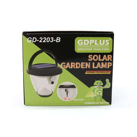 Lampa solara GDPLUS pentru gradina cu LED de perete cu senzor de miscare GD-2203-B