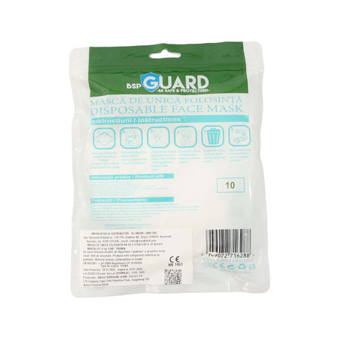 Set 10 Buc - Masca de Protectie KN95 cu 5 straturi - BSP Guard