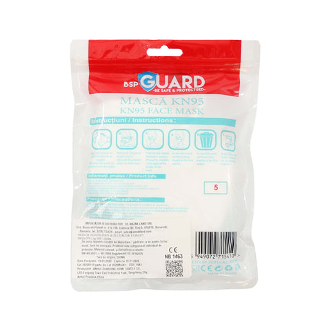 Set 5 Buc - Masca de Protectie KN95 cu 5 straturi - BSP Guard