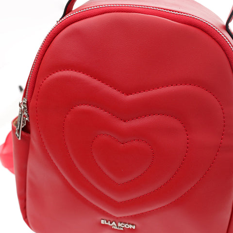 Ella Icon Rucsac De Dama Heart Rosu 24*27*11 Cm